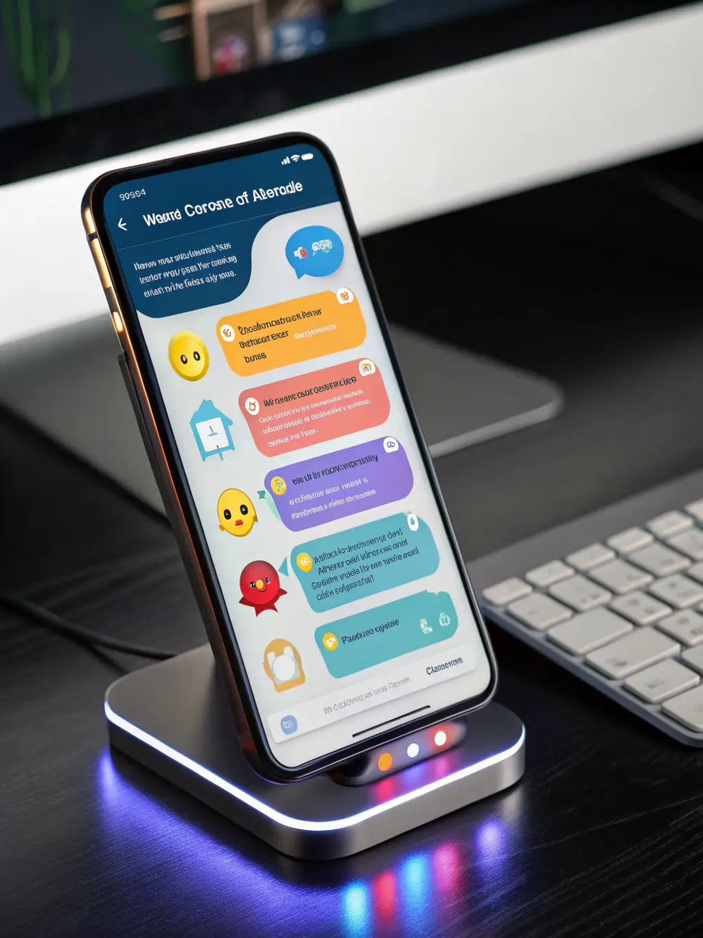 A clean website interface with a chatbot icon in the corner, ready to assist visitors, demonstrating Integrator.kz's web chatbot capabilities.